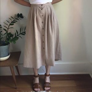 Vintage Alfred dunner midi skirt beige